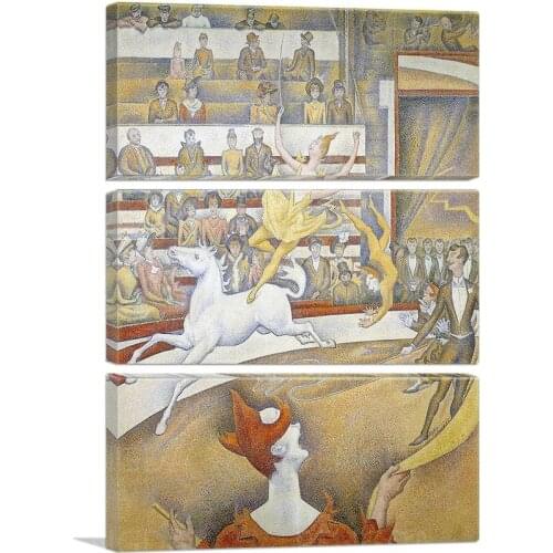 HD Prints Circus Georges Seurat Scene Canvas Painting Home Decor Retro Poster Modular Pictures Modern Living Room Wall Art Frame