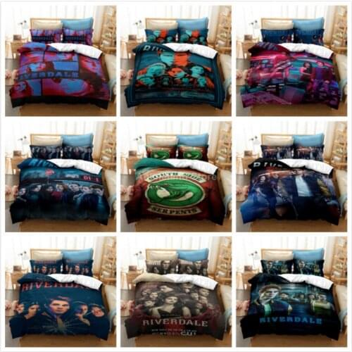 Riverdale TV Series Bedding Set American Kids Modern Luxury Duvet Cover Sets Comforter Bed Linen Queen King Single Size Dropship