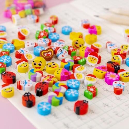 Creative stationery cute mini eraser cartoon fruit shape Christmas rubber children gift elementary school prizes