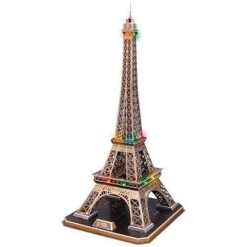 Cubic Fun 3D Puzzle 82 Piece Eiffel Tower (Led Light)