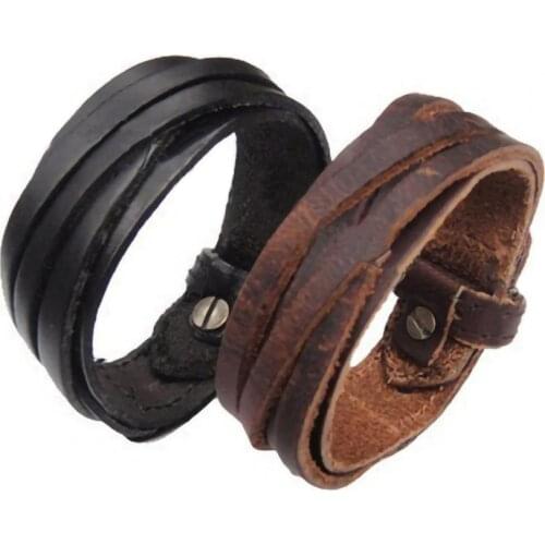 Bts Bracelet Multi-layer Personality Faux Leather Punk Braided Bracelet for Daily Life