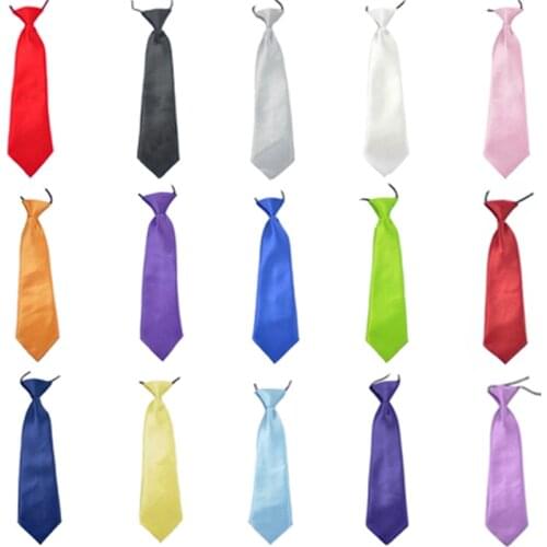 Fashion School Boys Kids Wedding Solid Colour Elastic Ties Necktie Neck Tie Stain Men Classic Ties for Bridegroom 5cm Slim Groom