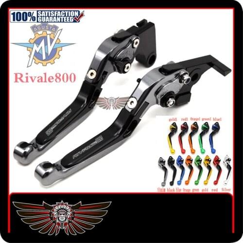Motorcycle Folding Extendable CNC Moto Adjustable Clutch Brake Levers FOR MV Agusta Rivale 800 Rivale800 2014