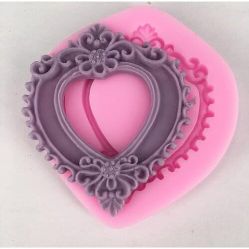 Heart Shaped Soap Mold Silicone Mould Food Grade Baking Accessories Chocolate Cake Making Tools