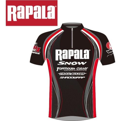 2019 New Rapala Fishing Suit Short Sleeve T-Shirt Sleeve Protective Red Black Suit Race Suit Sleeve