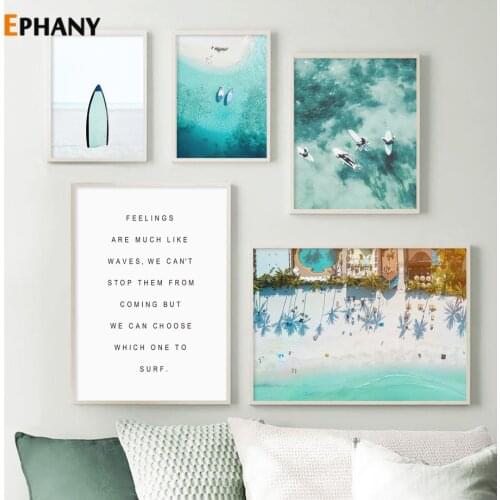 Nordic Style Beach Picture Canvas Painting Nature Sea Scenery Scandinavian Poster Nordic Decoration Print Wall Art Home Decor