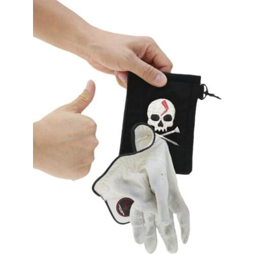 SKULL Golf Ball Towel Polyester & Magnet Mini Club Cleaner 10.5x15cm Golf Swing Practice Tool