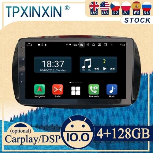 PX6 For Mercedes Benz Smart 2016 Android 10 Carplay Radio Player Car GPS Navigation Head Unit Car Stereo WIFI DSP BT