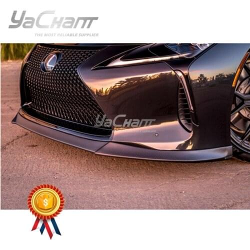 Carbon Fiber Front Bumper Splitter Fit For 2017-2018 LC500 LC500H VRS V-LC Style Front Under Lip