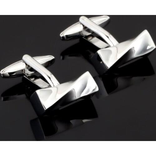 Luxury Jewelry Silvery metal cufflinks male French cufflinks cufflin French Shirt Men Jewelry Wedding Groom Men Cuff Links