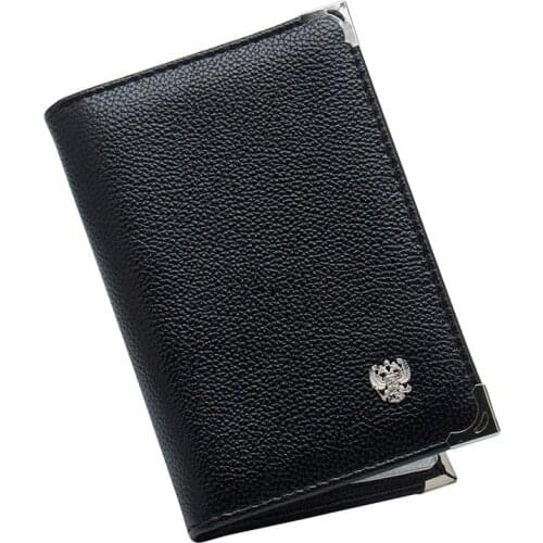 Russian Auto Driver License Bag Purse Business Credit Cards Holder PU Leather Car Driving Documents Protective Case