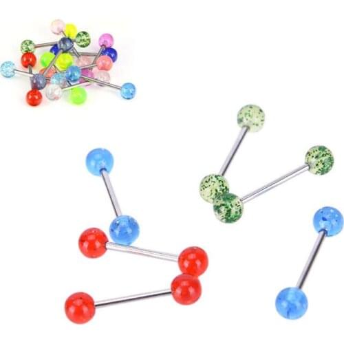 Tongue Nipple Bars Lip Ring Barbell Body Piercing Jewelry Gift Punk