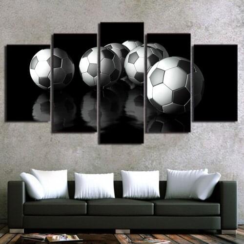 Modern Art Print Painting Football Pictures Wall Sports Posters Black and White Painting on Canvas Living Room Wall Decor