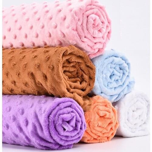 Super Soft Dot Face Double Side Flannel Fabric For Sewing Blanket Sheet Sleep Clothing Velvet Winter DIY Clothing Accessories