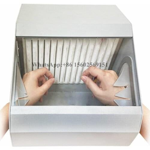 LED Dental Equipment Dental Sandblasting Dust Collector Protector Box Dental Lab Vacuum Dust Extractor Box Lapping Protector