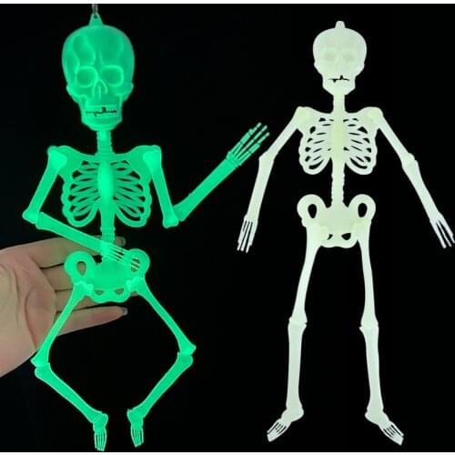 90/32cm Halloween Luminous Skull Skeleton Halloween Hanging Ghost For Happy Halloween Home Bar Decor Haunted House Horror Props