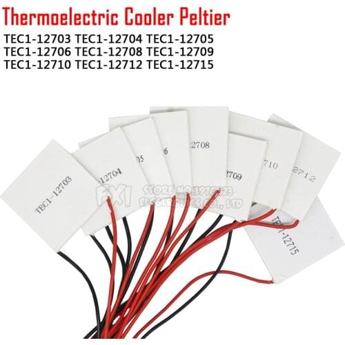 TEC1-12703 Thermoelectric Cooler Peltier TEC1-12705 TEC1-12708 TEC1-12715 12V Peltier Elemente Module 40*40MM 12706 12710 12704