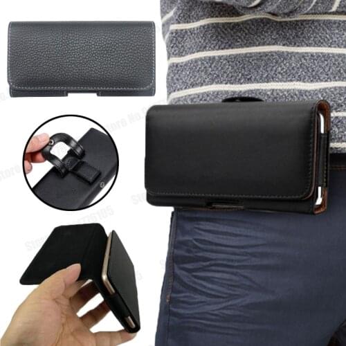 Universal Leather Waist Flip Phone Case For OPPO F19 Find X3 Pro Reno 5 4 Realme GT 8 7 Narzo 30A Belt Clip Holster Phone Pouch