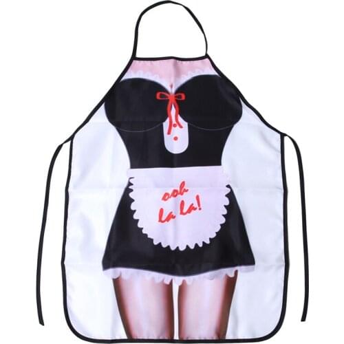 Funny Novelty BBQ Party Maidservant Aprons Naked Men Sexy Women Rude Cheeky Waterproof Kitchen Apron Cooking Aprons