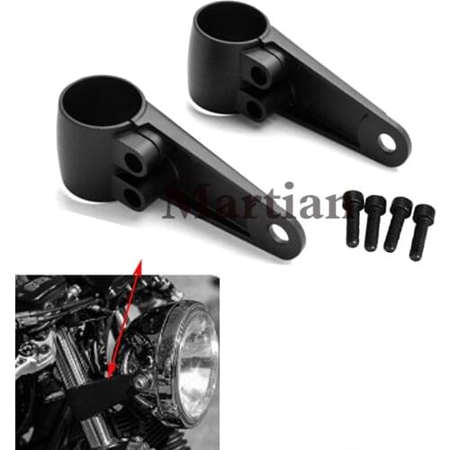 Motorcycle Parts Black Aluminum Headlight Fork Mounting Brackets For 35mm 39mm 41mm Forks