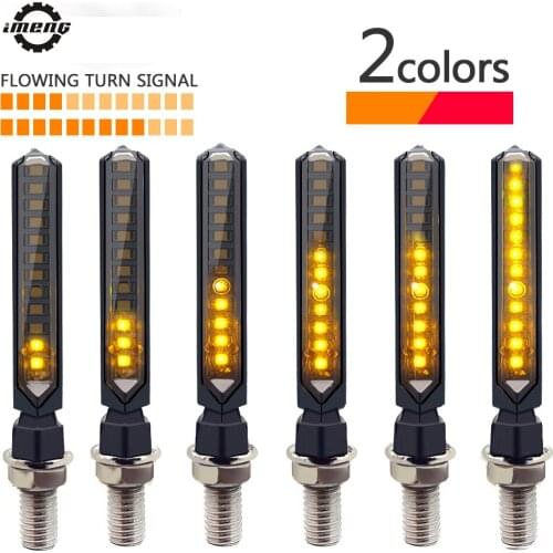 12 LED Motorcycle Turn Signal Lights Flowing Flashing FOR yamaha ttr 250 honda transalp suzuki ltz KTM sx125 moto accessories