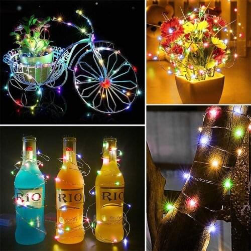 2M 5M Battery Operated LED Copper Wire String Lights For Wedding army bomb rave Garland Festival Party Home Decoration lamp