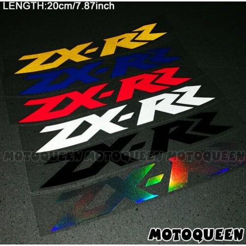 2PCS Reflective Motorcycle Wheels Fairing Helmet Side Tank Pad Decoration Logo Label Stickers Decals For ZX-RR ZXRR