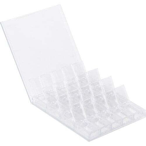 20 Girds Acrylic Makeup Organizer Nail Art Storage Box Clear Display Case Organizer Holder For Jewelry Nail Rhinestone Beads Box