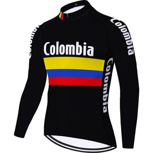 2021 Colombia Summer Spring Jersey Ciclismo Hombre Manga Larga Cycling Jersey Maillot Ciclismo Fietskleding Heren