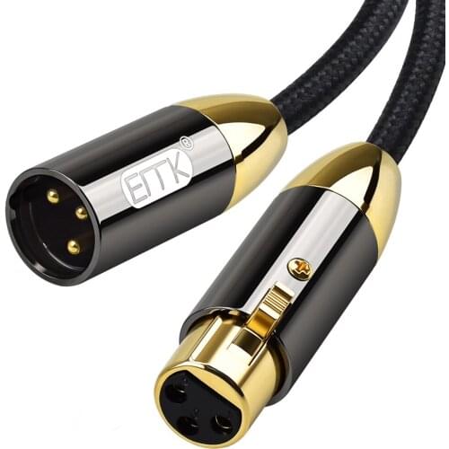 3-Pin Audio XLR Balanced Lead Microphone Audio Cable Stereo Male to Female 3 pin jack for Amplifier Mixer Ettector Equalizer