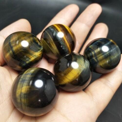 30mm The high-quality Natural Tiger’s Eye Quartz Crystal Sphere Ball Healing China