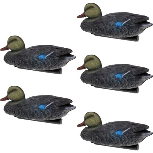 5 Pieces Quality PE 3D Lifelike Floating Duck Decoy Hunting Shooting Mallard Duck Decoya Decoying Garden Farm Scarecrow