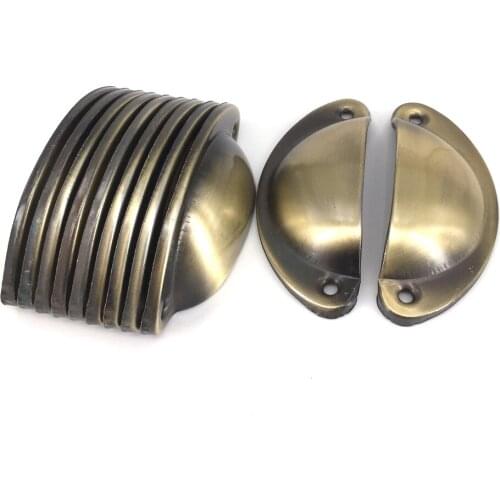 82mm Satine Bronze Dresser Drawer Pulls Rustic Retro Kitchen Cabinet Door Handle Shell shape Furiture Hardware Cupboard Knobs