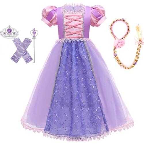 2021 Girls Anime Princess Dress Summer Dresses Infant Girls Tight Dress New Year Carnival Costume Birthday Party Dress For Girls