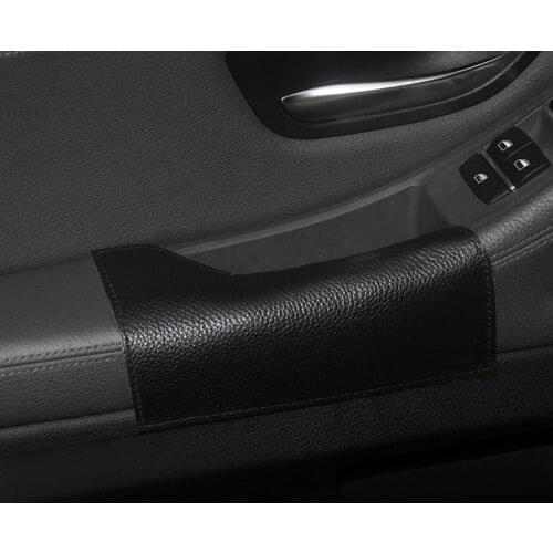 Car Microfiber Leather Interior Driving Side Door Handle Armrest Panel Pull Cover Trim For BMW 5 Series F10 F18 2011-2017