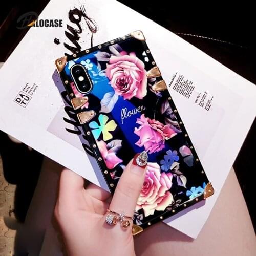 Luxury Blue Ray Rose Flower Phone Case For Samsung Note 10 Plus A50 A70 S10e S10 Plus S9 S8 Note 9 8 A10 A30 A20 M20 M30 Cover