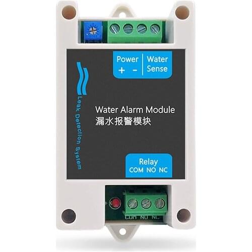 DC9~15V Water Leakage Detector Alarm Sensor Unit NO NC Normal Open Close Relay Output For Power Distribution Room