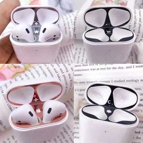 For AirPods 1 2 Sticker Dust-proof Scratchproof Sticker Dust Guard For Apple AirPods 2 1 Protective Earphone Film Cover Stickers