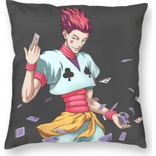 Manga HxH Hisoka Cushion Cover Double Side 3D Print Hunter x Hunter Anime Throw Pillow Case for Car Cool Pillowcase Home Decor