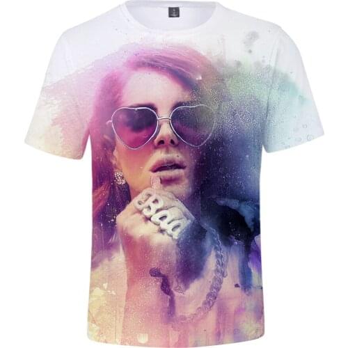 Lana Del Rey 3D Printed T-Shirt Men Women Summer Fashion Fans Tshirt Boy Girl Cool Clothes Teens Birthday Party Hip Hop Gift Te