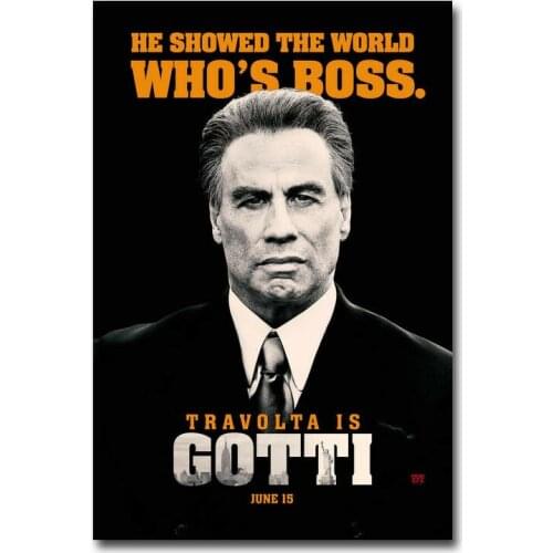 Gotti 2018 Kevin Connolly John Travolta John Wall Sticker Silk Poster Art Light Canvas Home Decoration