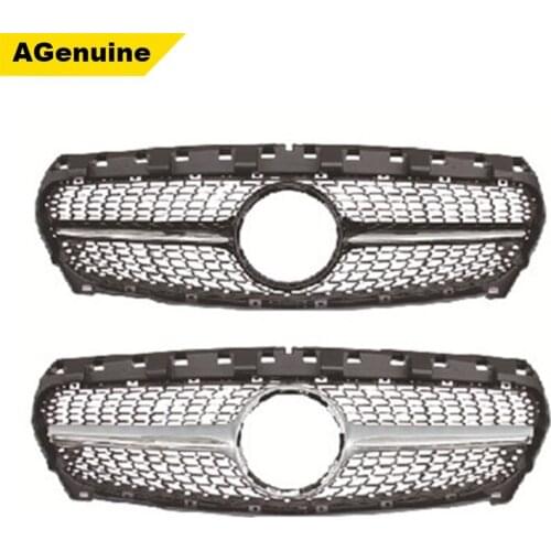 Chrome Gloss black ABS Diamond facelift Car front bumper radiator mesh grille racing grills for Mercedes-Benz CLA W117 2013-2015