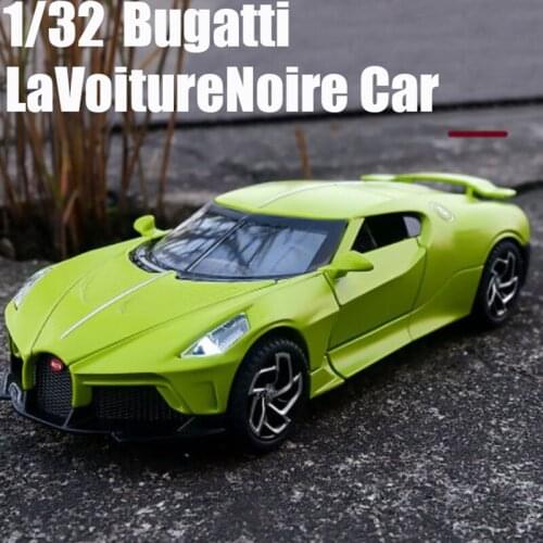 1:32 Scale Bugatti Lavoiturenoire Alloy Diecasts & Toy Vehicles Car Model Miniature Pull Back Sound For Children Toys Gifts