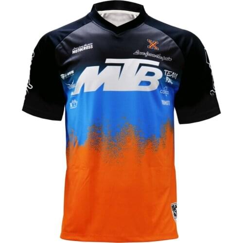 Mens Short Sleeve MTB Motocross Jersey Motorcycle Mountain Bike Motocross Wear BMX DH Clothing Maillot Ciclismo Downhill Shirt