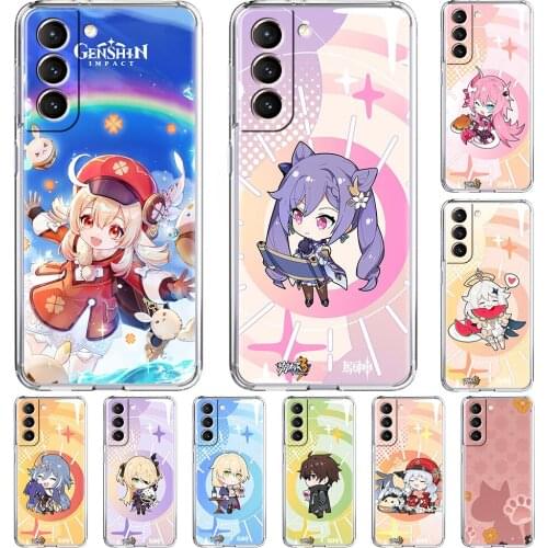 Clear Soft Case For Samsung Galaxy S20 FE S21 Ultra S10 Plus S10e S9 S8 Note 20 10 Lite 9 Phone Cover Funda Genshin Impact Shell
