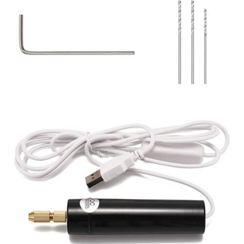 Hand Drill Tool Kit for Resin Abrasive Tools with 3 Drill Bits for Resin Plastic, Jewelry, Wood, Necklaces, Earrings,Etc