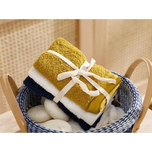 Turkish Towel Set, 100% Cotton Absorbent, Durable, Soft & Fluffy, Hotel & Spa Bathroom Towels 3 Piece 30x30 cm