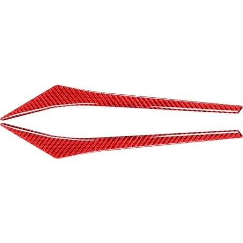 Headlight Eyebrow Cover Trim Sticker Carbon Fiber for Honda FIT JAZZ 2014 2015 2016 2017 2018 2019 2020 (Red)