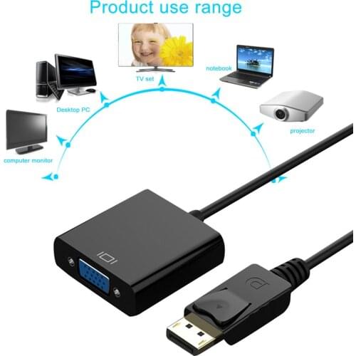DP Display Port Male to VGA Female Converter Adapter Cable For PC Laptop VGA Adapter Cable Converter