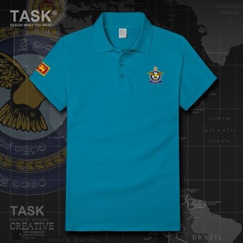 Air Force Sri Lanka Lankan LKA clothes Short sleeve Polo shirts men High Quality Slim Fit Business men shirts summer jerseys
